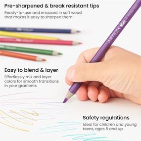 img 1 attached to Scented Triangular Colored Pencils For Kids - Set Of 24 Vibrant Pre-Sharpened Pencil Crayons For Drawing, Doodling, And School Art Projects By Arteza