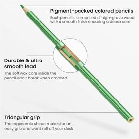 img 2 attached to Ароматизированные треугольные цветные карандаши для детей - набор из 24 ярких предварительно заточенных карандашей для рисования, рисования и школьных художественных проектов от Arteza