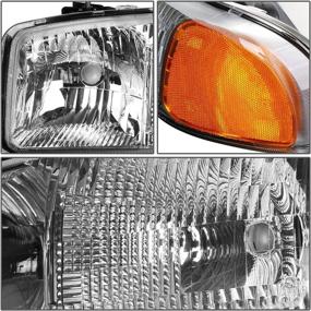 img 3 attached to 🔦 DNA Motoring Chrome Amber Headlights for 99-07 Sierra Yukon HL-OEM-SIE99-4P-CH-AM