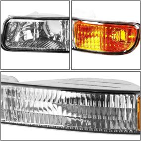 img 2 attached to 🔦 DNA Motoring Chrome Amber Headlights for 99-07 Sierra Yukon HL-OEM-SIE99-4P-CH-AM