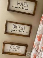 img 1 attached to Complete Your Rustic Bathroom Decor With LIBWYS'S Set Of 3 Bathroom Signs review by Gallo Carone