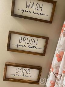 img 5 attached to Complete Your Rustic Bathroom Decor With LIBWYS'S Set Of 3 Bathroom Signs