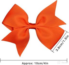 img 3 attached to 🎀 4 Inch Baby Hair Bows Clips: Demolling Infants, Toddlers, Girls' Grosgrain Ribbon Accessories