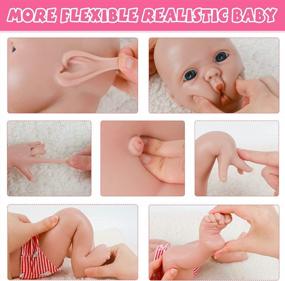 img 3 attached to Realistic Full Body Silicone Baby Doll - 18 Inch Newborn Reborn Baby Girl, Not Vinyl Dolls, IVITA Brand