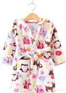 🧥 soft fleece hooded robe for toddlers and kids - plush bathrobe for children - cozy pajamas for babies logo