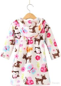 img 3 attached to 🧥 Soft Fleece Hooded Robe for Toddlers and Kids - Plush Bathrobe for Children - Cozy Pajamas for Babies