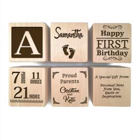 img 3 attached to Custom Engraved Personalized Block: Perfect First Birthday Gift For Baby Boys And Girls