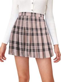 img 2 attached to Milumia Tartan Pleated Elastic Uniform Girls' Clothing at Skirts & Skorts