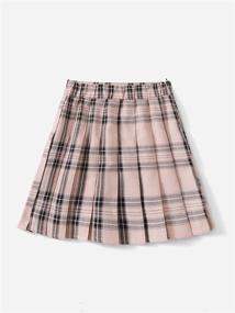 img 3 attached to Milumia Tartan Pleated Elastic Uniform Girls' Clothing at Skirts & Skorts