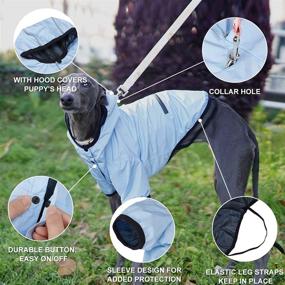 img 1 attached to 🐶 Packable Lightweight Small Dog Raincoat with Pocket - Waterproof Rain Poncho Hoodie Slicker with Leash Hole - Rain Jacket for Small Puppy - Breathable Elastic Straps & Button Closure