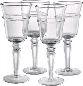 img 1 attached to Set Of 4 Artland Juniper Goblets, 10 Ounce Capacity, Ideal For Wine And Cocktails