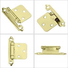 img 3 attached to Homdiy Brushed Brass Self-Closing Cabinet Hinges - 50 Pieces For Kitchen & Cupboards