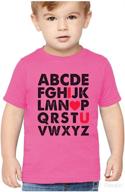 😍 adorable abc alphabet valentines day shirt for toddler boys and girls - perfect kids t-shirt! логотип