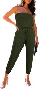 img 4 attached to Stylish And Comfortable: VamJump Women'S Off-Shoulder Jumpsuit For Casual And Chic Look