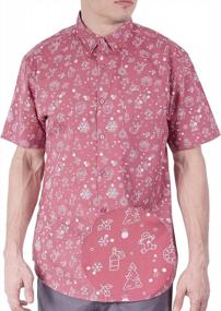 img 4 attached to Гавайская рубашка на пуговицах для мужчин размеров от маленького до 4XL от Visive