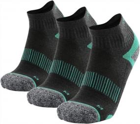 img 4 attached to High-Performance Athletic Cushion Ankle Quarter Socks For Men And Women - 3 Pairs By MK MEIKAN, Perfect For Hiking And Running