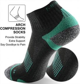 img 1 attached to High-Performance Athletic Cushion Ankle Quarter Socks For Men And Women - 3 Pairs By MK MEIKAN, Perfect For Hiking And Running