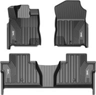 premium all-weather floor mats for toyota tundra 2014-2021 - 🚗 custom fit tpe liner - full set car mats - black logo