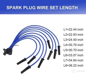 img 3 attached to 🔌 High Performance Spark Plug Ignition Wire Set JDMON Compatible with Ford 332 351C 351M 352 360 361 370 390 400 427 428 429 460 514 BBF - Blue, 10.2mm