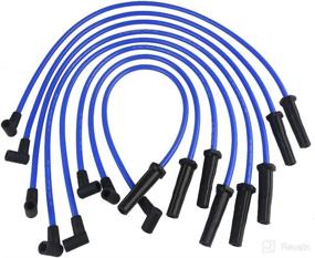 img 4 attached to 🔌 High Performance Spark Plug Ignition Wire Set JDMON Compatible with Ford 332 351C 351M 352 360 361 370 390 400 427 428 429 460 514 BBF - Blue, 10.2mm