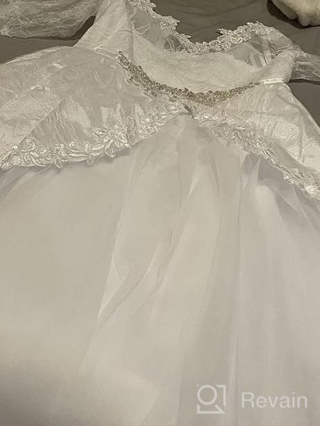 img 1 attached to Vintage Lace Sleeved Flower Girl Dresses For First Communion And Weddings - Elegant Ball Gown For Pageants review by Joseph Swanson