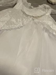 img 5 attached to Vintage Lace Sleeved Flower Girl Dresses For First Communion And Weddings - Elegant Ball Gown For Pageants