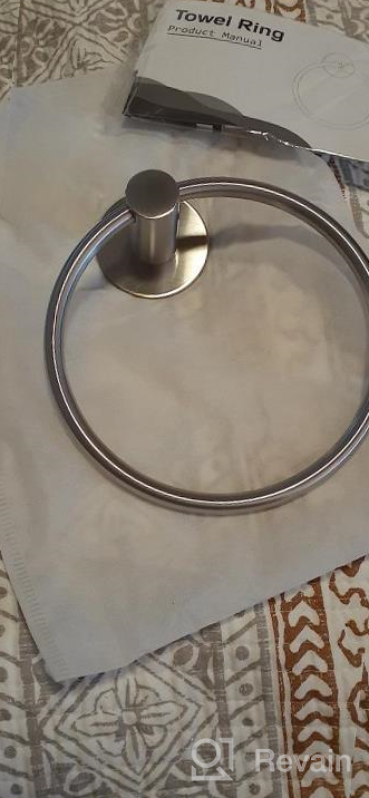 img 1 attached to GERUIKE Adhesive Towel Ring: Self-Adhesive Stainless Steel Rustproof Wall Mounted Bathroom Towel Holder review by Matt Davis