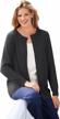 plus size women's perfect long-sleeve cardigan sweater by woman within logo