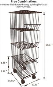 img 3 attached to Organize Your Kitchen With BENOSS 4-Layer Metal Fruit Basket On Wheels!