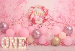 img 2 attached to Создайте волшебные воспоминания с розовой принцессой-лебедем на фоне первого дня рождения для тортов и фотореквизита