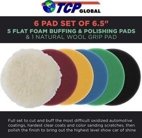 img 3 attached to 🚗 TCP Global 6.5" Foam Dual Action Pad Set - 5 Levels of Foam Pads for High Performance Buffing, Polishing, and Detailing - Ideal for Car Auto Paint, Boat Gelcoat, and Fiberglass Polishing