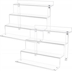 img 4 attached to Organize And Display In Style: Clear Acrylic Riser Shelf For Amiibo, Funko POP Figures & More - 2 Pack Large Stand