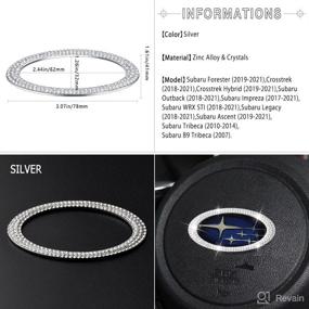 img 2 attached to Enhance Your Subaru with 1797 Bling Steering Wheel Emblem Ring Overlay Stickers: Perfect for Forester, Crosstrek, Outback, Impreza, WRX, Legacy, Ascent, Tribeca, and More!