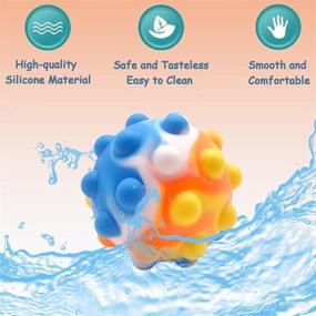 img 2 attached to Sensory Silicone Squeeze Exercise Bouncing Baby & Toddler Toys best - Balls