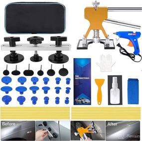 img 4 attached to 🚗 Say Goodbye to Car Dents: ZEUSFIRE Paintless Dent Repair Kit - 41-Piece Car Dent Removal Tool Set