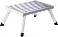 stay safe and comfortable on the road with acstep rv steps: foldable aluminum platform with non-slip feet, reflective stripe, and 1000 lbs weight capacity logo