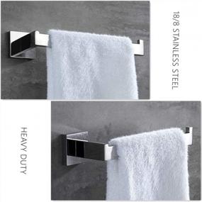 img 1 attached to VELIMAX SUS304 Stainless Steel Hand Towel Bar - Modern Wall Mounted Towel Ring For Bathroom & Kitchen, Polished Finish