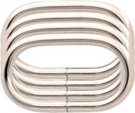 silver oval ring buckle loops for leather bag straps - pack of 4 by bikicoco logo