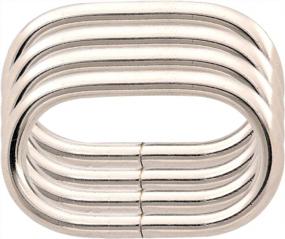 img 4 attached to Silver Oval Ring Buckle Loops For Leather Bag Straps - Pack Of 4 By BIKICOCO
