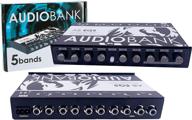 🔊 audiobank ab-eq5 five bank in-dash graphic equalizer 1/2 din with rca outputs, gold plated connectors, and separate controls for master system логотип