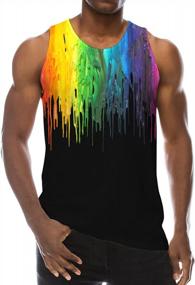 img 3 attached to Novelty 3D Print Tank Top For Men - Summer Casual Gym Workout And Bodybuilding Polyester Tank Tops By Loveternal