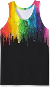 img 2 attached to Novelty 3D Print Tank Top For Men - Summer Casual Gym Workout And Bodybuilding Polyester Tank Tops By Loveternal