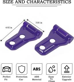 img 2 attached to RT-TCZ Hood Hinge Cover Exterior Decoration Kits Accessories For 2018-2022 Jeep Wrangler JL JLU And Gladiator JT (Purple)