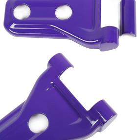 img 3 attached to RT-TCZ Hood Hinge Cover Exterior Decoration Kits Accessories For 2018-2022 Jeep Wrangler JL JLU And Gladiator JT (Purple)