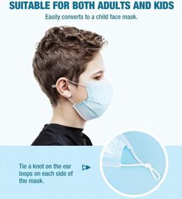 img 3 attached to 3 Pack Kids Cloth Face Masks - Blue