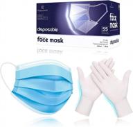 3 pack kids cloth face masks - blue logo