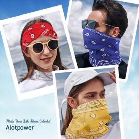 img 2 attached to Stay Stylish With Alotpower'S Cowboy Bandanas 30 Pack: Assorted Paisley Polyester Headbands For Men And Women (22X22 Inch)