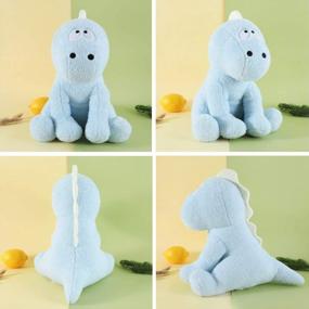 img 3 attached to 14 Inch Blue Dinosaur Stuffed Animal Plush Toy That Glows In The Dark - L1000