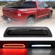 🚦 red led strobe rear 3rd brake center high mount stop lamp + white cargo light kit euro smoked lens for 07-21 to-yo-ta tundra xk50 pickup trucks логотип