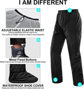 img 1 attached to Gute Men Women Rain Suits: Waterproof Rainstorm Coat with Shoe Cover - Ideal Motorcycle Rain Gear for Work & Cycling